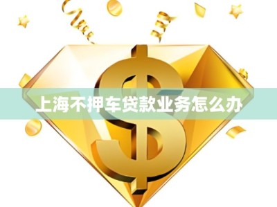 上海不押车贷款业务怎么办